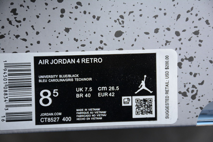 Jordan 4 Retro University Blue - CT8527-400