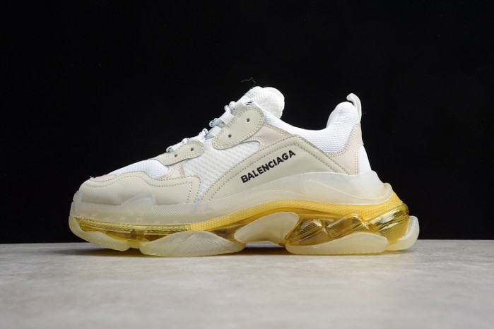 BLEN Triple S Neon white and yellow Clear Sole 541624 W09OL 3803