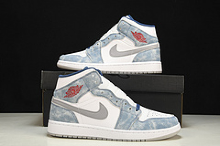 Jordan 1 Mid French Blue Fire Red - DN3706-401