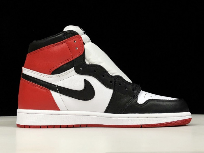 AIR JORDAN 1 HIGH OG “BLACK TOE” WHITE/ BLACK-VARSITY RED 555088-125