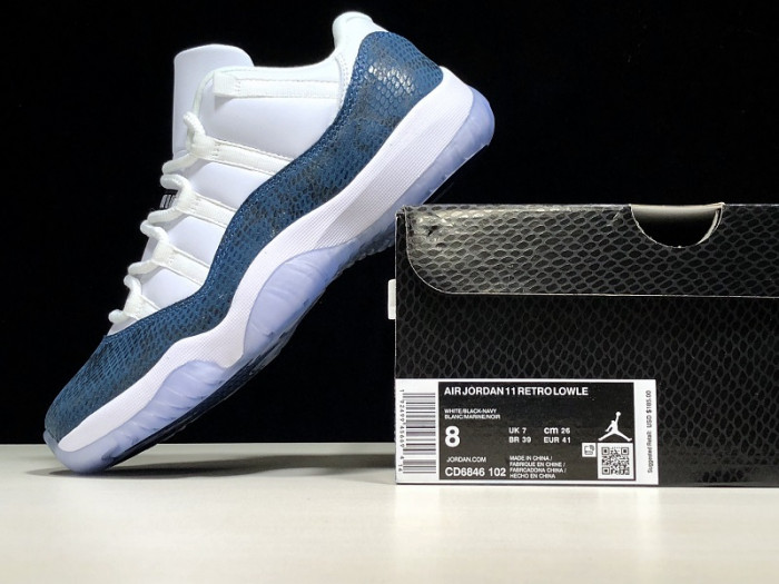 Jordan 11 Retro Low Snake Navy (2019)-CD6846-102