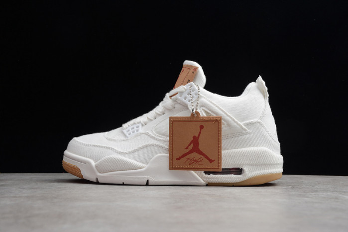 Jordan 4 Retro Levi''s White (Levi''s Tag) AO2571-100