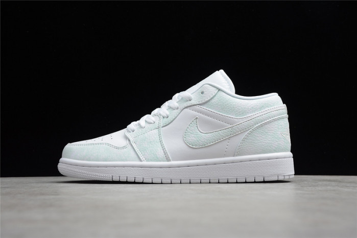 Jordan 1 Low Triple White Tumbled Leather - 553558-130