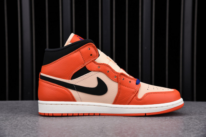 Jordan 1 Mid Team Orange Black-852542-800