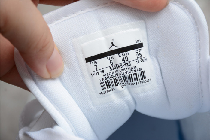 Jordan 1 Low Triple White Tumbled Leather - 553558-130