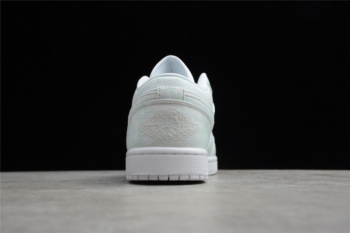 Jordan 1 Low Triple White Tumbled Leather - 553558-130