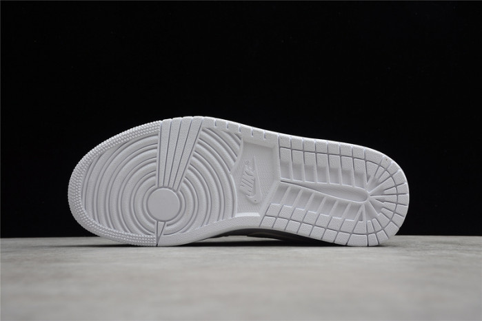 Jordan 1 Low Triple White Tumbled Leather - 553558-130