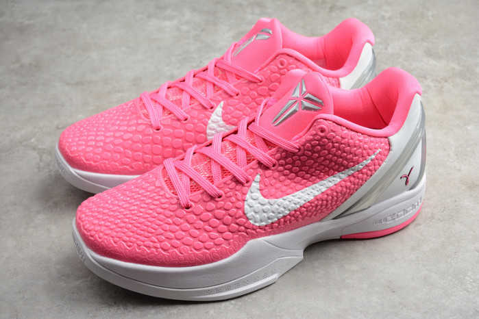 Nike Zoom Kobe 6 Think Pink Pinkfire Metallic Silver White CW2190-601