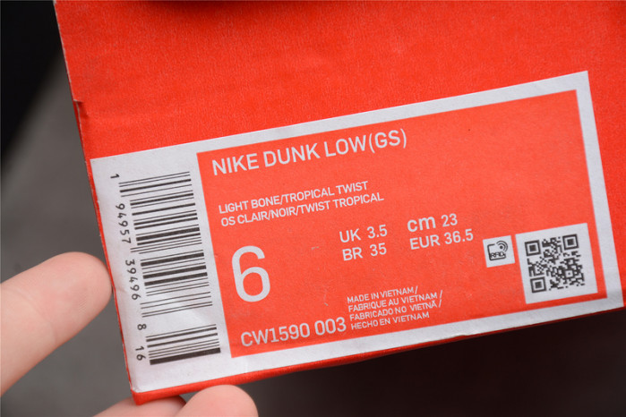Nike Dunk Low Light Bone Tropical Twist (GS) - CW1590-003