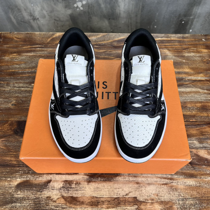 L.V # & AJ1 joint model inverted hook sneakers
