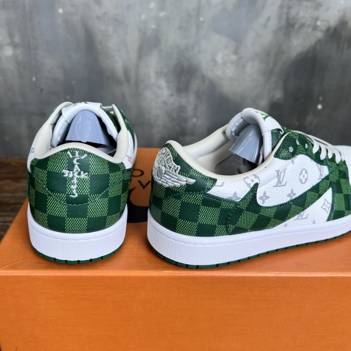 L.V # & AJ1 joint model inverted hook sneakers