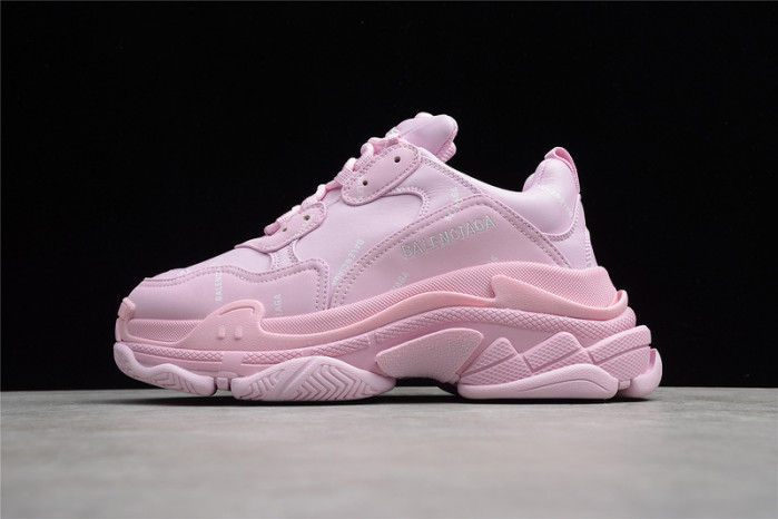 Ba*len*cia*ga wmns triple s sneaker allover logo - pink 524039 w2fa1 5090